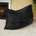 thumbnail image 3 of AJD Home Noir Grand Pouf Chaise Longue Taille Adulte avec Remplissage Inclus, 3 of 5