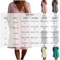 thumbnail image 4 of Horkkom Mini Dresses for Women Summer V Neck Long Sleeve Sundresses Solid Color Loose Casual Beach Dresses with Pockets S, 4 of 7