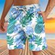 thumbnail image 5 of Pantalones Cortos Casuales de los Hombres Impresos Pantalones de Playa con Cordón de Bolsillo Deportivos, Poliéster Ligero para Primavera Verano Al Aire Libre Y Diario, 5 of 8