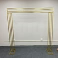 thumbnail image 6 of 3Pcs of set Wrought Iron Screen Arches, Gold Plated Frame, Wedding Backdrop Decor, Geometry Flower Stand, Gilded Shelf,, 6 of 9