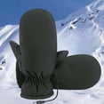 thumbnail image 1 of Gants Noirs Mitaines Hiver USB Chauffés Gants Chauds Chauffés Main Chauds Randonnée Conduite Course Cyclisme, 1 of 5