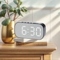 thumbnail image 2 of Unique Bargains 2 Pcs Oval Alarm Clock Snooze Black White, 2 of 6