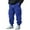 Blue, variant on Havenre Men's Casual Cargo Pants Loose Fit Workout Joggers Stretch Sweatpants Hiking Drawstring Tactical Pants with Multi Pockets Green L