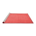 thumbnail image 2 of Ahgly Company Machine Washable Indoor Round Abstract Red Modern Area Rugs, 3' Round, 2 of 4