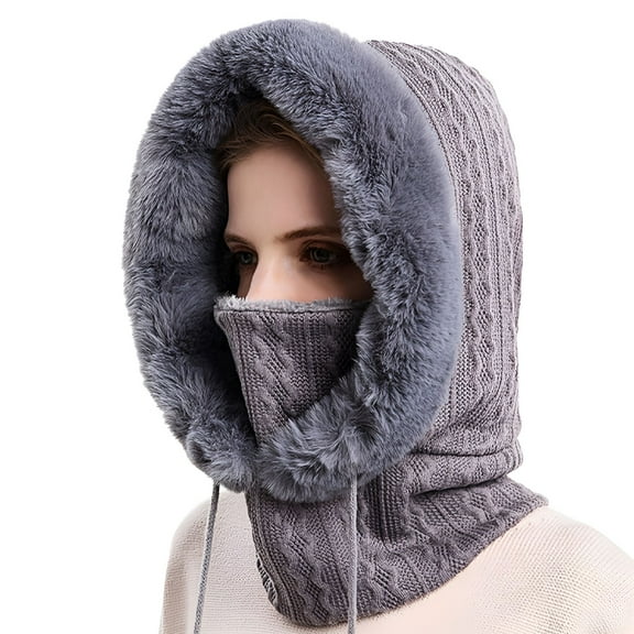 TELOLY Womens Winter Hats Women Winter Fashion Hat Windproof Outdoors Warm Leisure Hat Gray One Size