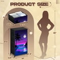 thumbnail image 3 of Vaporwave Dresser for Bedroom with 4 Storage Drawers Tropical Night Landscape Moon Palm Trees Reflective Pool Water Dressers Chest of Drawers Steel Framed Fabric Closet Organizers for Dorm Entryway, 3 of 8