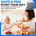 thumbnail image 3 of Mailand 8 x 2'' Mini Waffle Maker Machine, Waffle Iron, Non Stick Surface, Brush & Recipe Included, Black, 3 of 7