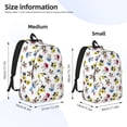 thumbnail image 2 of Disketp French Bulldog With Coffee Cup print Canvas Backpack Lightweight Travel Daypack Student Rucksack Laptop Backpack-Medium, 2 of 5