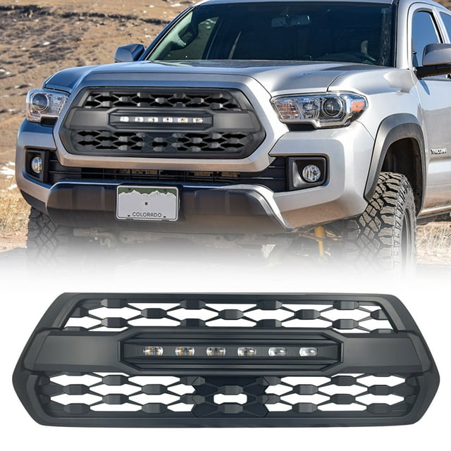 AMERICAN MODIFIED Pro Grille w/ Off Road Lights for 2016-23 Tacoma, Black