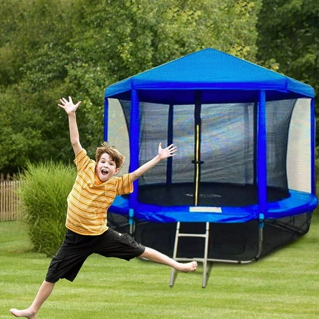 Toile de Protection Durable pour Trampoline, Pare-Soleil, Ajustement Universel pour Modèles de 6 et 8 Pieds, Installation Facile, Conception Résistante aux Intempéries
