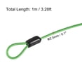 thumbnail image 2 of Uxcell 2.5mmx1m Cable de Seguridad de Acero Recubierto para Cerradura de Equipaje Doble Bucle Verde, 2 of 5