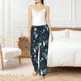 thumbnail image 5 of Pajama Pants Women, Hand Painted Hummingbird Flower Sweatpants Soft Sleep Lounge Pants, Casual PJ Bottoms Pants with Pockets, 5 of 5