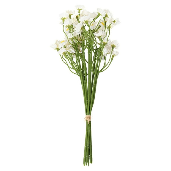Nanoei Artificial Flowers Indoor, Artificial Daisy Flower Bouquet - Boho Home Decor for Living Room Centerpieces & Farmhouse Table Arrangements, Artificial Flowers for Outdoors White