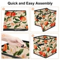 thumbnail image 4 of Peach Foldable Toy Box Cube Organizer with Handle, 10.8"x10.5"x10.6", Large Capacity Toy Storage Bin, 4 of 6