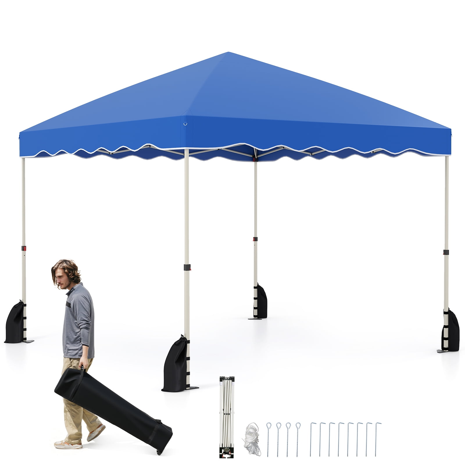 小物 TraditionalWeatherwear FOLDINGBAMBOOMINI Zimtown 10ft x 10ft Portable, Foldable Outdoor Pop up Tent