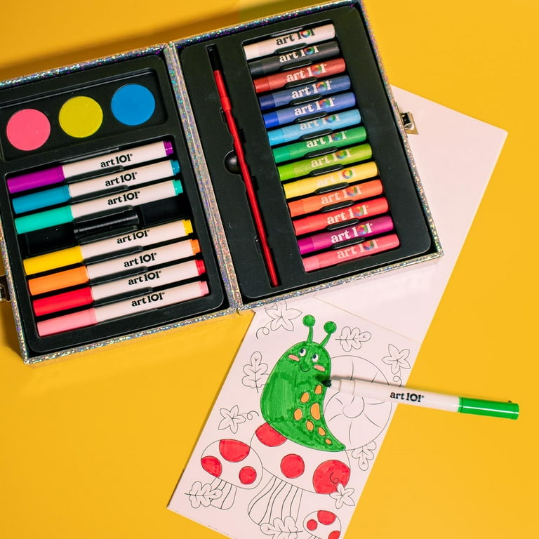 Art 101 Color and Doodle Art Coloring Set with 27 Pieces, for