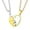 Gold, variant on , 2pcs Cute Kitten Matching Puzzle Necklace Love Pendant Stainless Steel Set, Chain Length 22 in. Give Gifts to Girlfriends and Couples for Daily Versatility