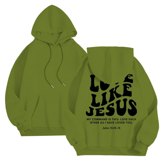 LUOGENLI Black Men Hoodies Mens Fashion Casual Letter Part Print Hooded Pullover Long Sleeve Hooded Sweater Tops Men Hoodies Blanket Green Size M