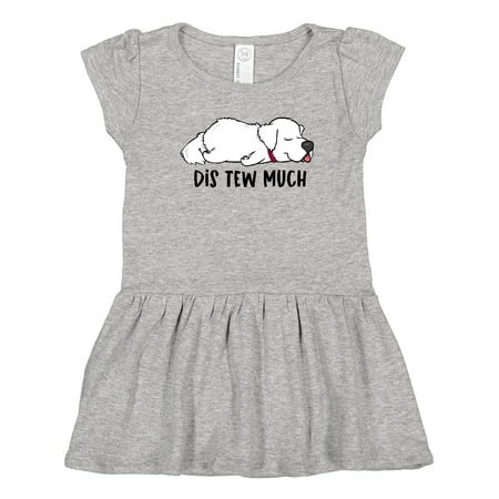 

Inktastic Napping Dis Tew Much Great Pyrenees Girls Toddler Dress