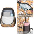 thumbnail image 4 of Bichon Frise and Floral Pink Pattern 17" Waterproof Oxford School Backpacks for Teens, S-Shape Padded Straps, for School, Travel, Hiking, Camping, 4 of 5