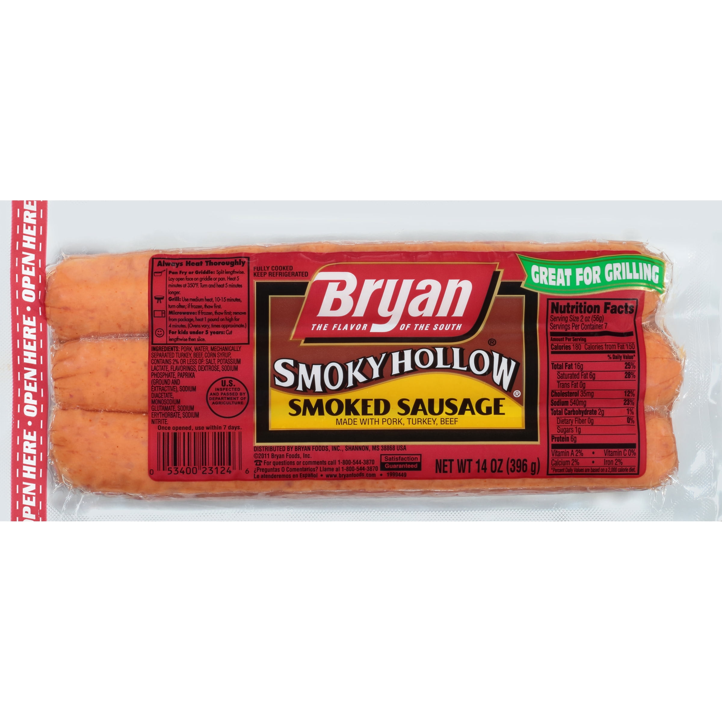 Bryan Smoky Hollow Smoked Sausage Links Oz Ct Walmart Com