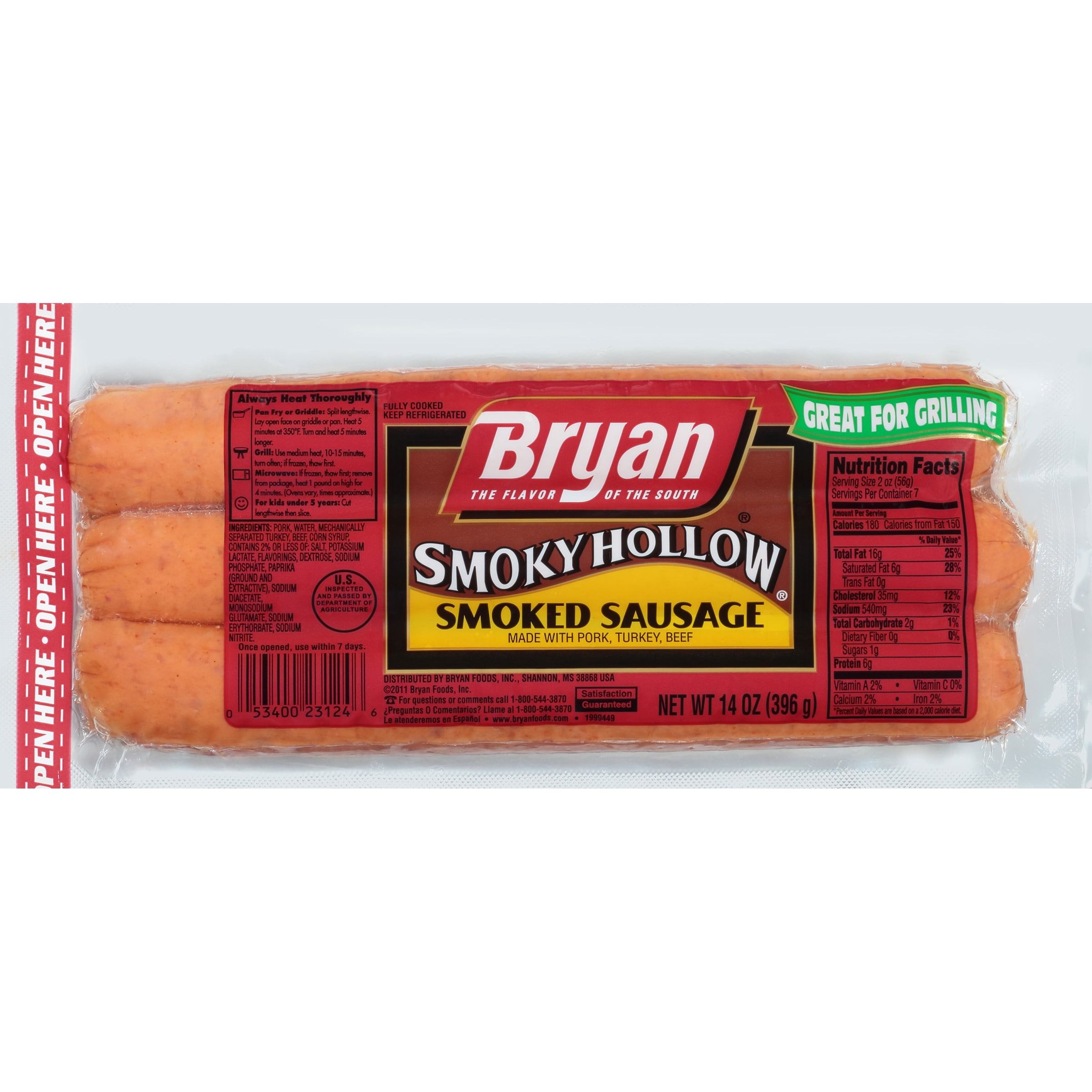 Bryan® Smoky Hollow Smoked Sausage Links, 14 oz, 3 Ct