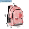 thumbnail image 2 of Backpack 12.9 *5.1 * 17.7 Inches Outing Backpack, Shopping Backpack, Travel Backpack Juicy Pink Strawberry Motif, 2 of 7