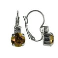 thumbnail image 3 of Swarovski Handmade Mahogany Earrings with Crystal Accent Nickel Free, 3 of 4