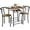 Brown/Black, variant on JUMMICO 3-Piece Wooden Round Table & Chair Set, Space Saving Kitchen Breakfast Nook Wood Grain Tabletop with Metal Frame and Built-in Wine Rack for Kitchen, Dining Room (Walnut/Black)