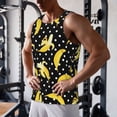 thumbnail image 5 of Lsque Banana Pattern Mens Tank Tops Muscle Athletic Quick Dry Sleeveless Workout Fitness T Shirts Beach Tank Top, Loose-fit Sleeveless Shirt for Men-X-Large, 5 of 7
