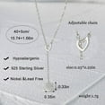 thumbnail image 6 of Lariat Y Heart Necklace for Women, 925 Sterling Silver CZ Heart Tassel Long Chain Choker Necklace to Daughter Mother Infinity Love Teardrop Minimalist Pendant Charm Fashion Wedding Jewelry Gift, 6 of 6