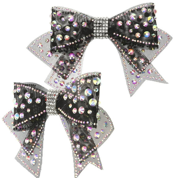 FRCOLOR Rhinestone Crystals Bow Shoe Decoration for Wedding Bridal Shower Birthday Multi 2Pcs