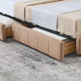 thumbnail image 5 of Full Size Storage Upholstered Tufted Bed Frame, Sofa Bed Frame with Comfortable Backrest and Armrests, Full Size Bed for Bedroom, Living Room,Velvet, BLACK(80.5''*59''*29.5''), 5 of 7
