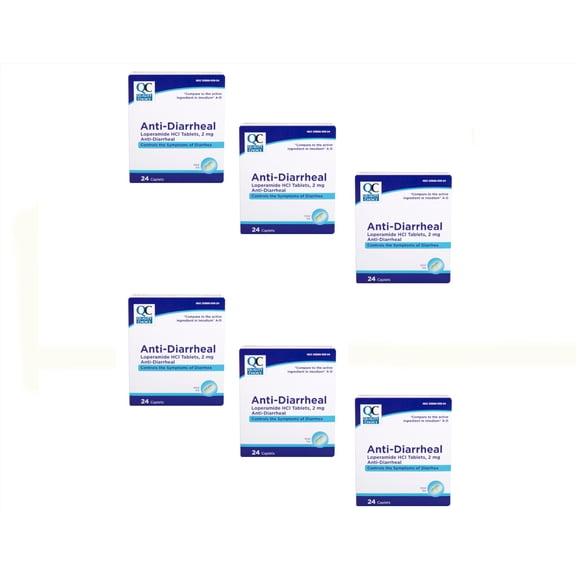 6 Pack Quality Choice Anti-Diarrheal Lopermaide HCI 24 Caplets