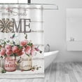 thumbnail image 4 of mvhsuoem Home Sweet Home Floral Polyester Shower Curtain, 72" x 72" Waterproof, 4 of 6