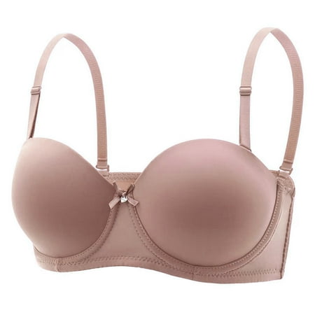 Oplxuo Women s Low Cut Balconette Bras for Women Wireless Seamless Unlined Unpadded Support Bra Plunge Bralette