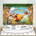thumbnail image 5 of 5 X3ft Winnie the Pooh Cartoon Birthday Party Decorations Supplies, Masks Party Photography Backdrop Photo Decor Banner, Kids Boys Baby Shower Photography Backdrop, 5 of 5