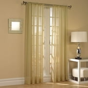 Angle View: Home Trends Lily Sheer Window Crtn Pnl Butter Pecan