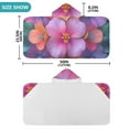 thumbnail image 4 of Yayeee Kids Hooded Towels Toddler Soft Absorbent Beach Bathing Wrap 50" x 23.5", Large Purple Flowers, 4 of 5