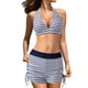 thumbnail image 1 of Trajes de baño de bikini de dos piezas con tiras en la espalda con estampado conservador para mujer Fridja  nalpqowj55740, 1 of 7