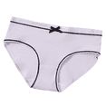 thumbnail image 6 of LYMAYTER Young Girls Bow Decor Underwear Breathable Ribbed Cotton Comfortable Triangle Panties for Daily Use 4pcs, 6 of 8