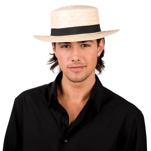 Straw Boaters Budget Hats Unisex One Size Adult Yellow Fancy Dress Party Book Week Halloween