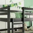 thumbnail image 5 of Harper & Bright Designs Triple Bunk Bed Twin over Twin over Twin with Ladders, Wood Detachable Bunk Bed Frame with Guardrail, Separate into Three Twin Beds, Black, 5 of 13