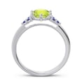 thumbnail image 4 of 2.15 Carat Shiny Round Cut Peridot & Blue Sapphire Gemstone Engagement Ring for Women 18K White Gold Size 4.5 by Diamond-Capitals, 4 of 7