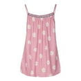 thumbnail image 4 of up to 60% off Gifts Usmixi Womens Tank Tops Beach Fashion Boho Loose Fit Lightweight Camisole Tops Strap Shirts Summer Trendy Daisy Print Crewneck Sleeveless Shirts Blouse Red XL, 4 of 7