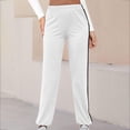 thumbnail image 2 of FAIWAD Womens Striped Sweatpants Causal Drawstring High Waist Baggy Straight Leg Joggers Pants with Pockets, 2 of 5