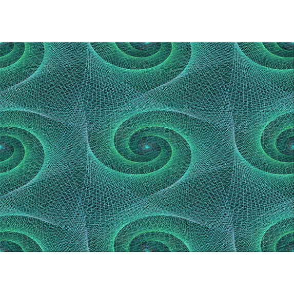 Ahgly Company Machine Washable Indoor Rectangle Transitional Dark Turquoise Green Area Rugs, 4' x 6'