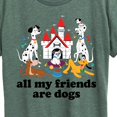 thumbnail image 3 of Disney Classics - Cats & Dogs - All My Friends Are Dogs - Women's Short Sleeve Graphic T-Shirt, 3 of 5