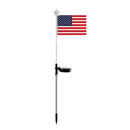 

JeashCHAT Solar American Flag Light Yard Light Home Garden Courtyard Decor