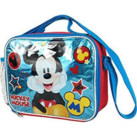 Lunch Bag - Disney - Mickey Mouse - Blue Stars Kit Case New